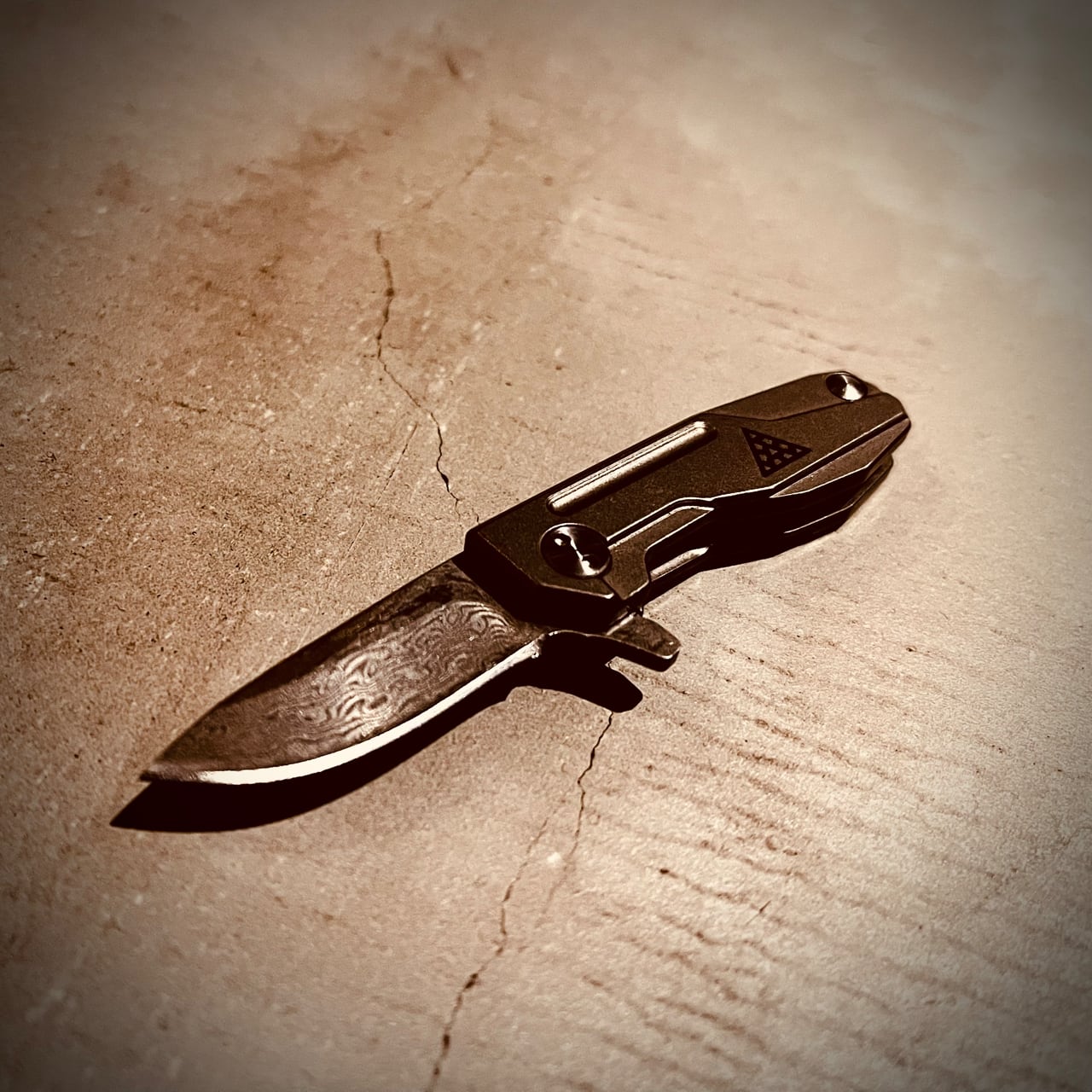 折畳式ミニマムチタンダマスカスナイフ | YTY
