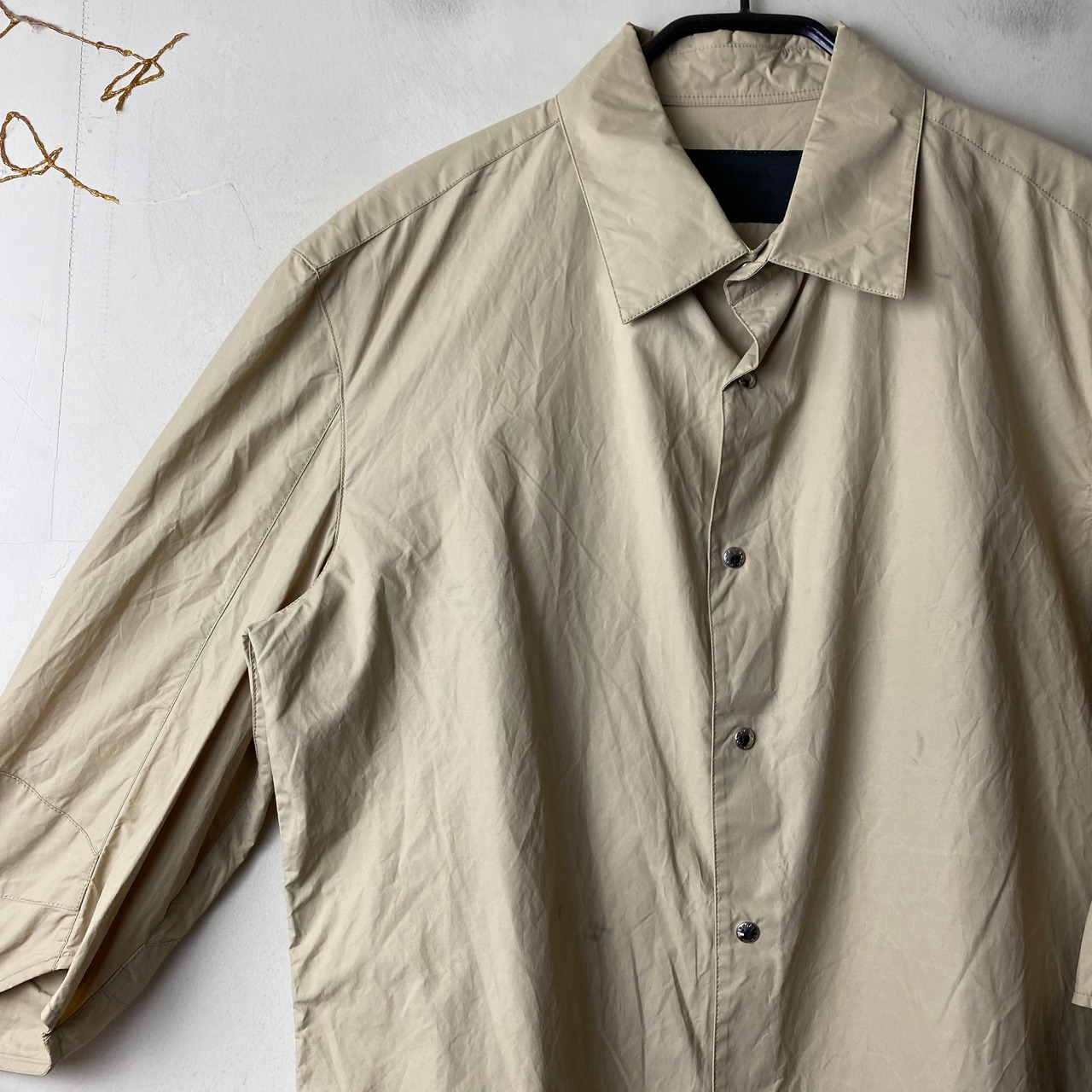 PRADA cotton × nylon half sleeves shirt