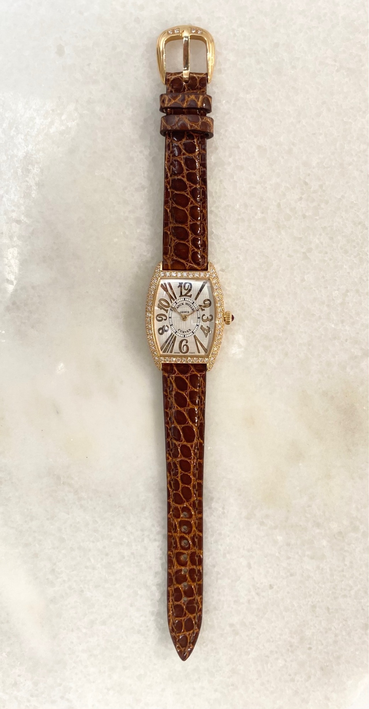 FRANCKMULLER フランク・ミュラー レディース 腕時計 トノーカーベックス 1752QZRELVRD-SLV-BRW-5N-EN