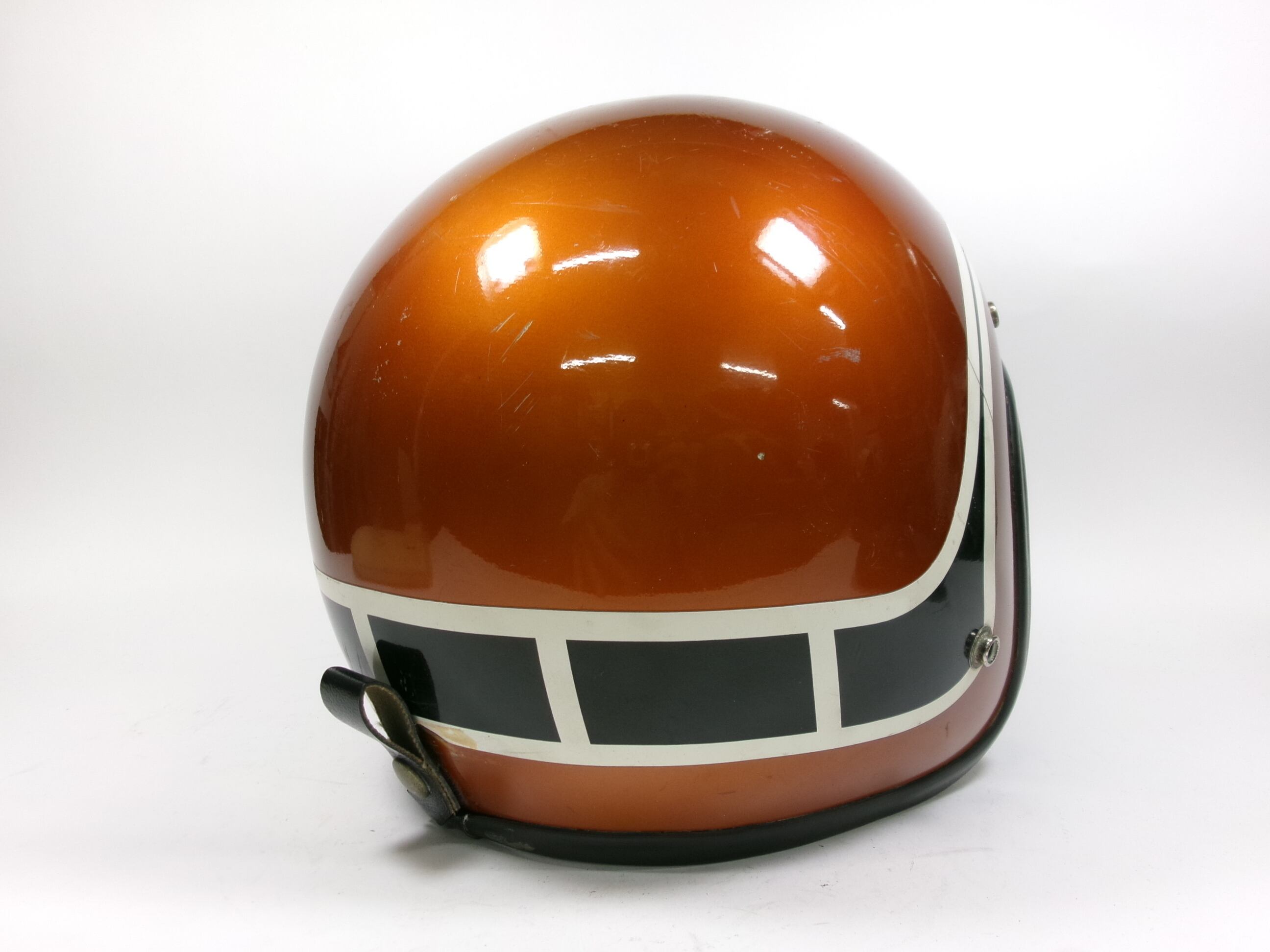 70s PREMIER / YAMAHA インターカラー ジェットヘルメット 目深加工  