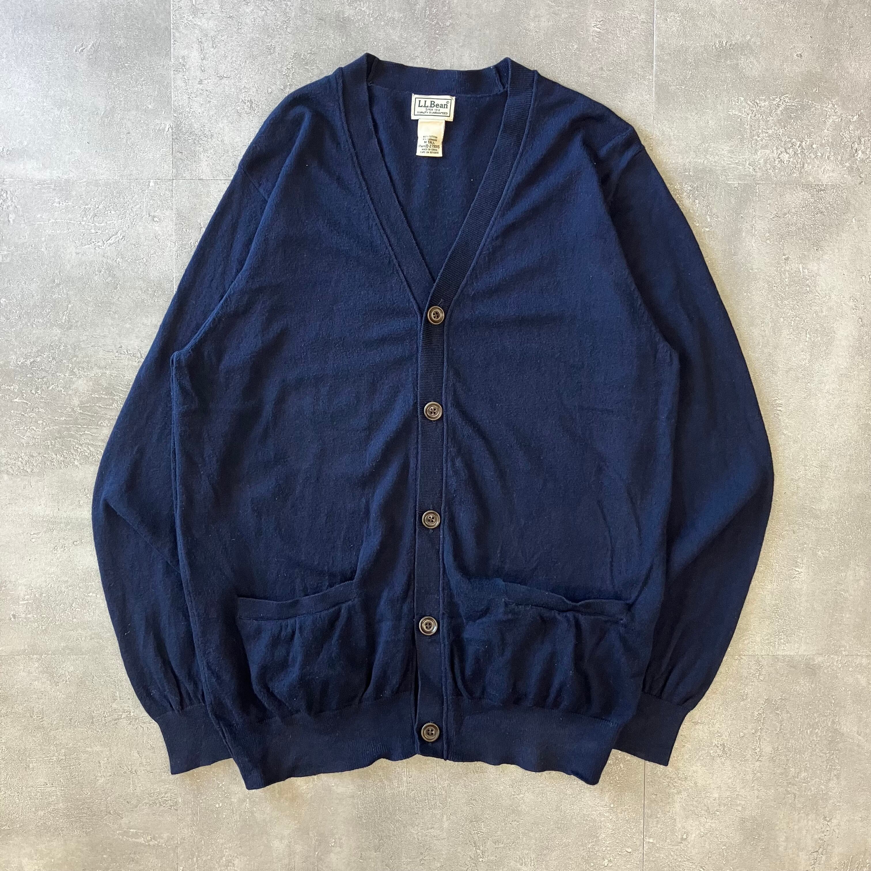 L.L.Bean 00s コットン×カシミア カーディガン No.1614