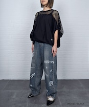 【直営限定ITEM】パンチングドルマンスリーブTOPS (BLACK) CQ-49005H