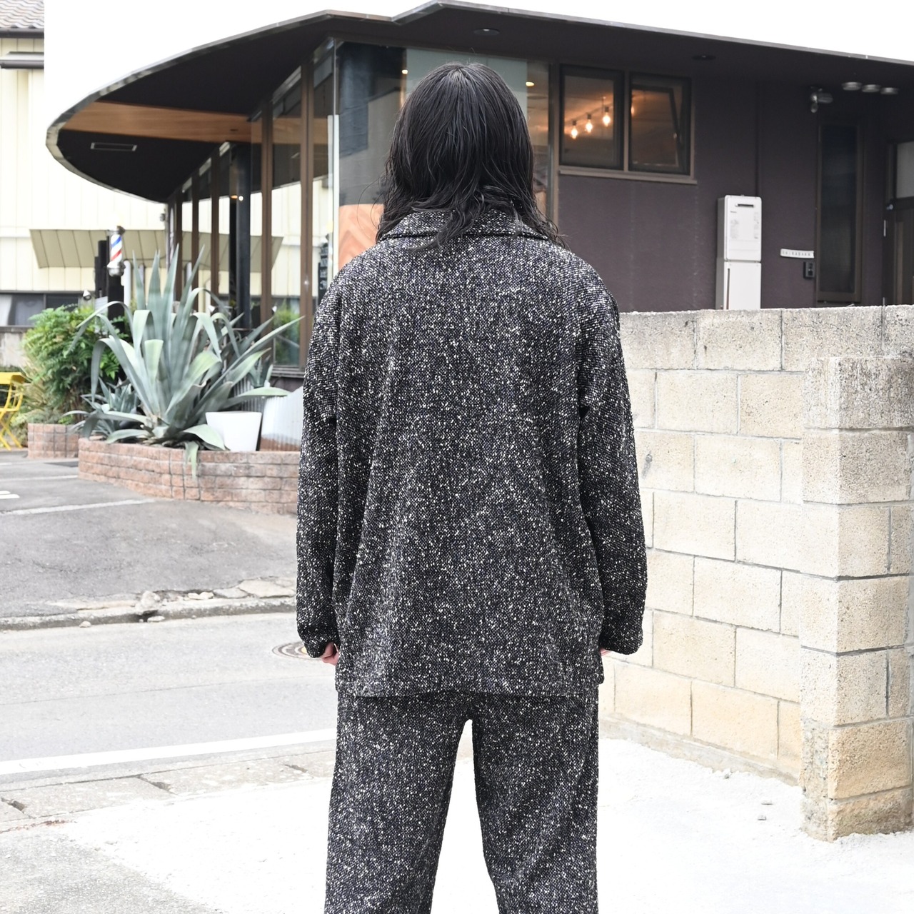 INTERIM(インテリム)ブークレツイードセットアップスタイル