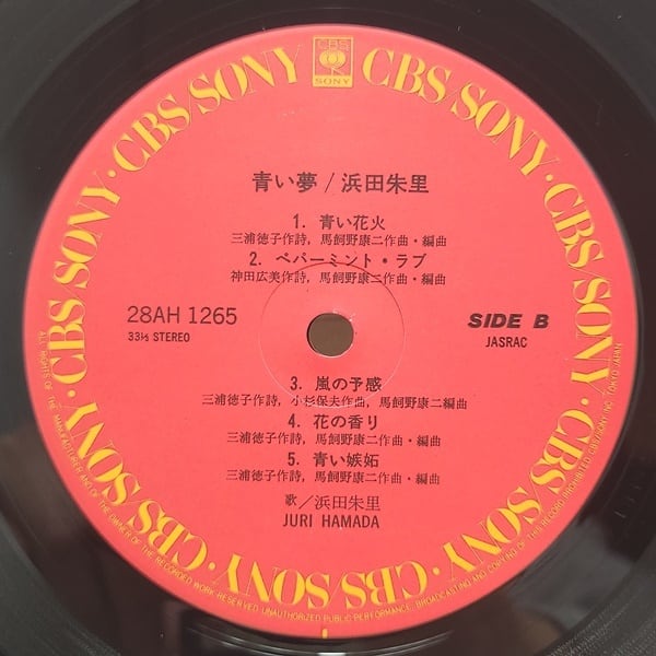 浜田朱里 / 青い夢 [28AH 1265] - 画像4