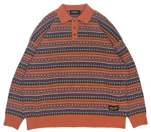 EAZY MISS / ETHNIC LOOSE SWEATER / Orange