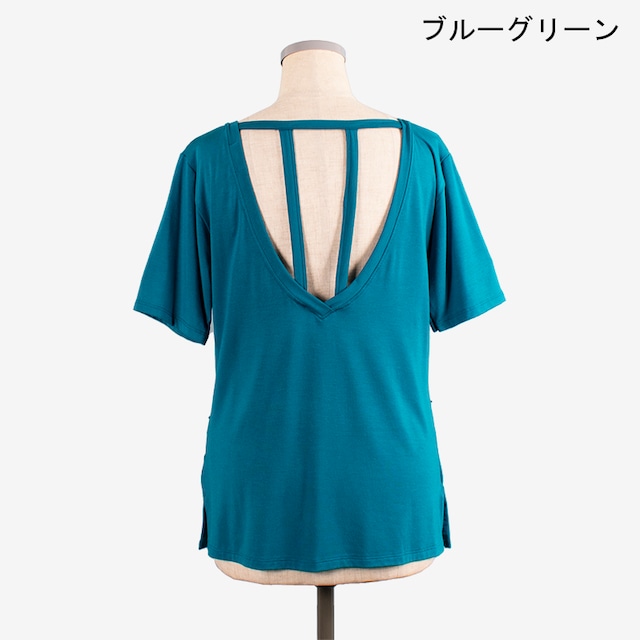 Vバック半袖トップ　V-back Shortsleeve Top