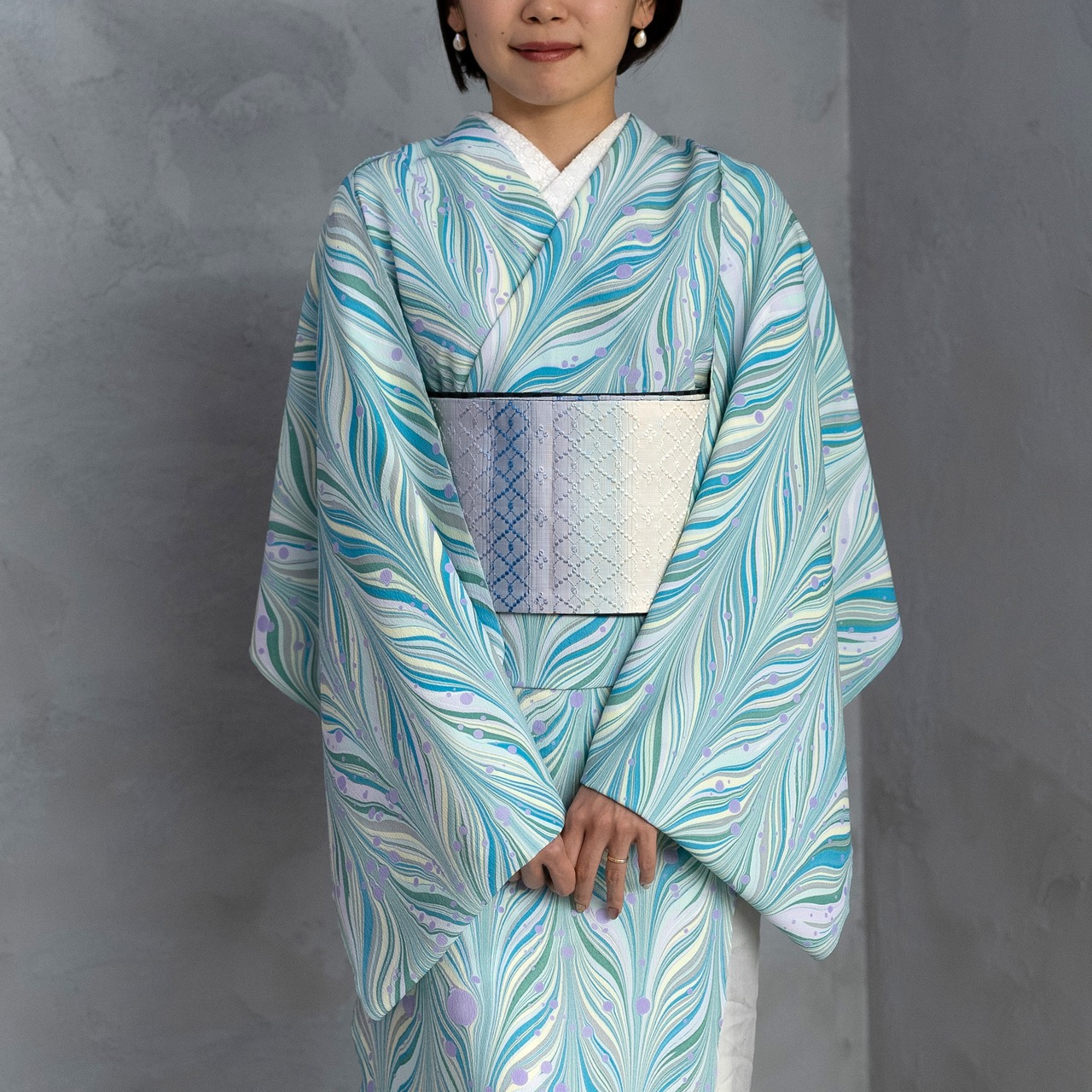 「candy sculpture」〜洗えるきもの（シルジェリー）〜