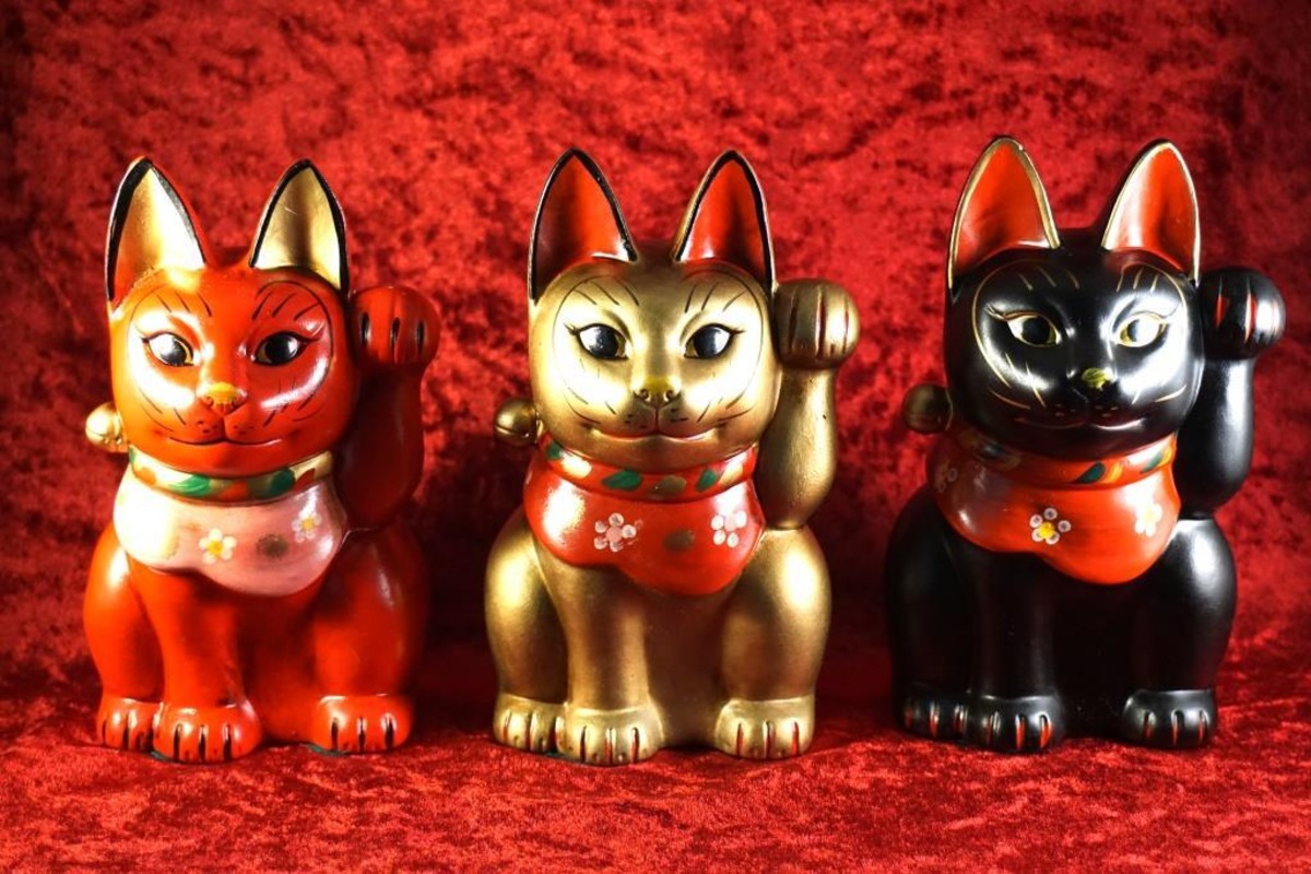 古色三河猫 招き猫 名入れ レトロ 大正ロマン | オリシャン|ロゴ入り 