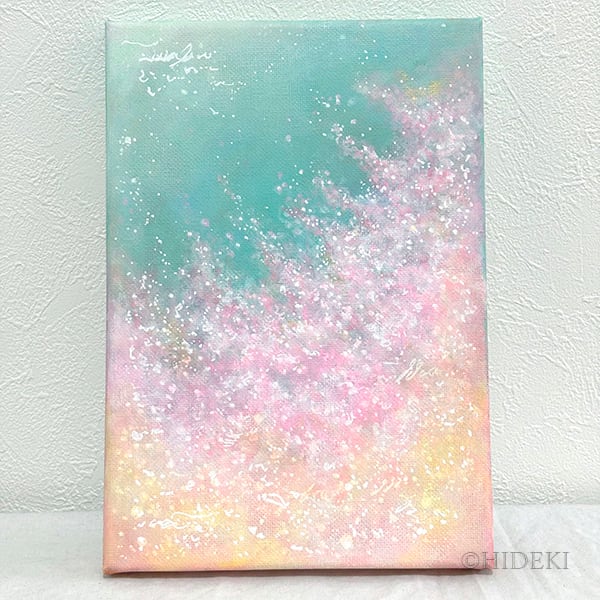 アクリル画☆ミモザ-豊かに満ちる☆ミモザの絵 | ヒーリングアート販売