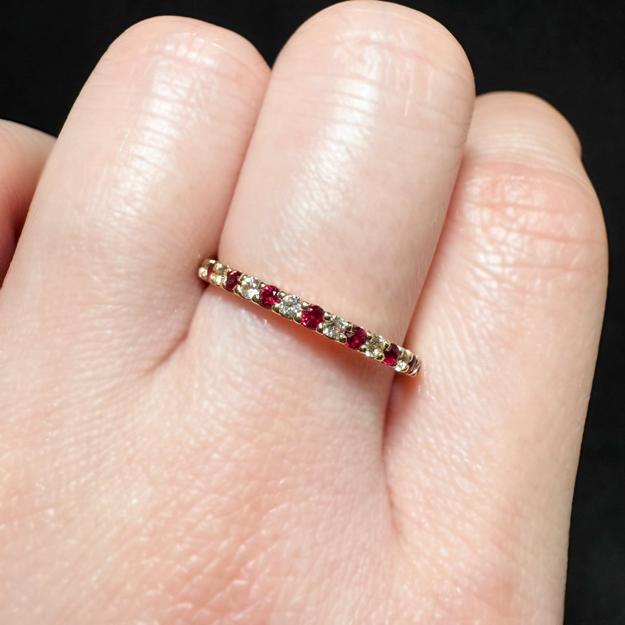 K10PG 0.33ct ルビー×ホワイトサファイア エタニティリング | カオキ