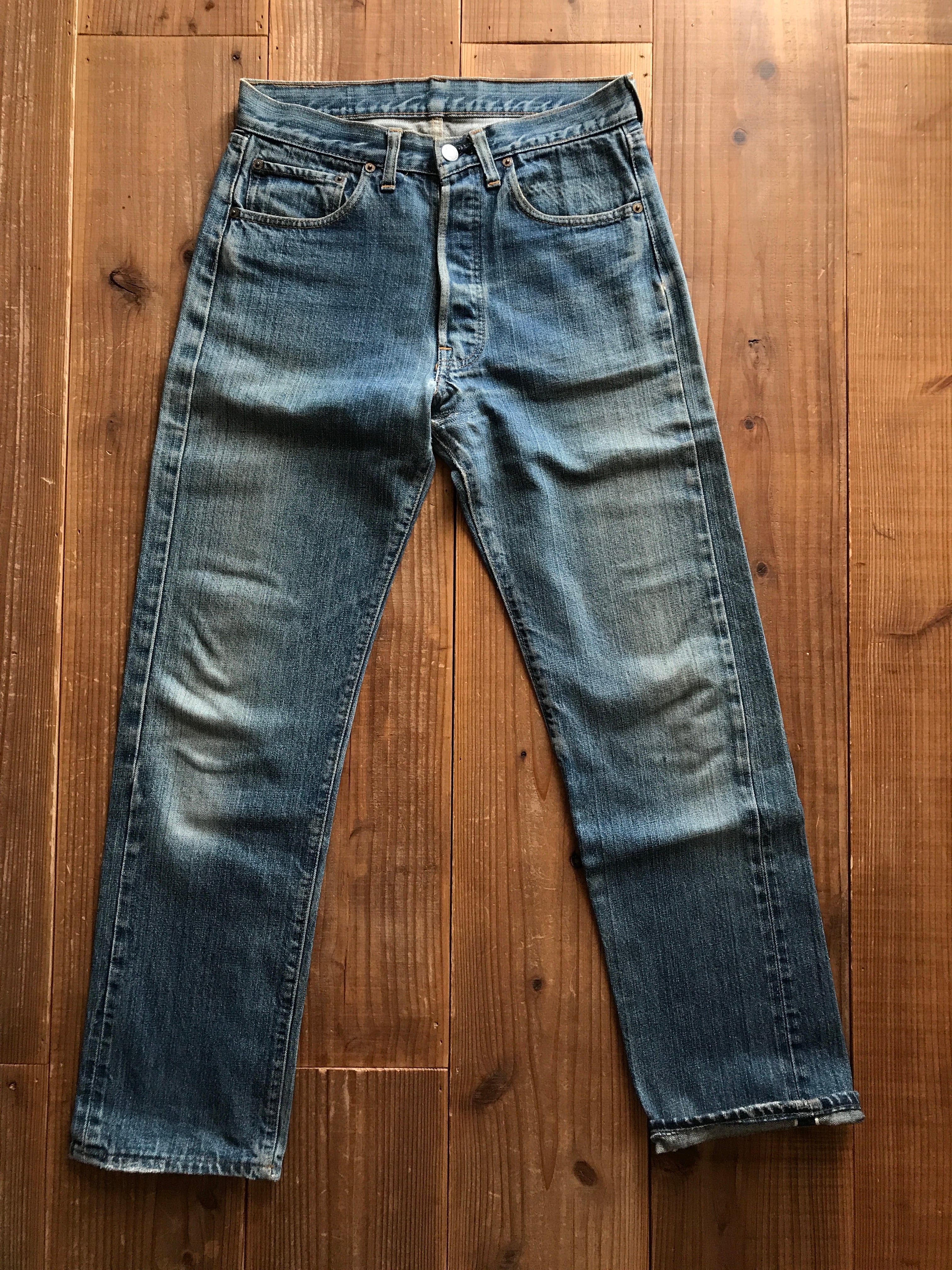 70's Levi's 501 66前期　デニムパンツ　リペア跡あり　実寸(31×29)