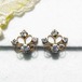 ラインストーンの小ぶりのイヤリング　ヴィンテージアクセサリーのセール通販　10972E