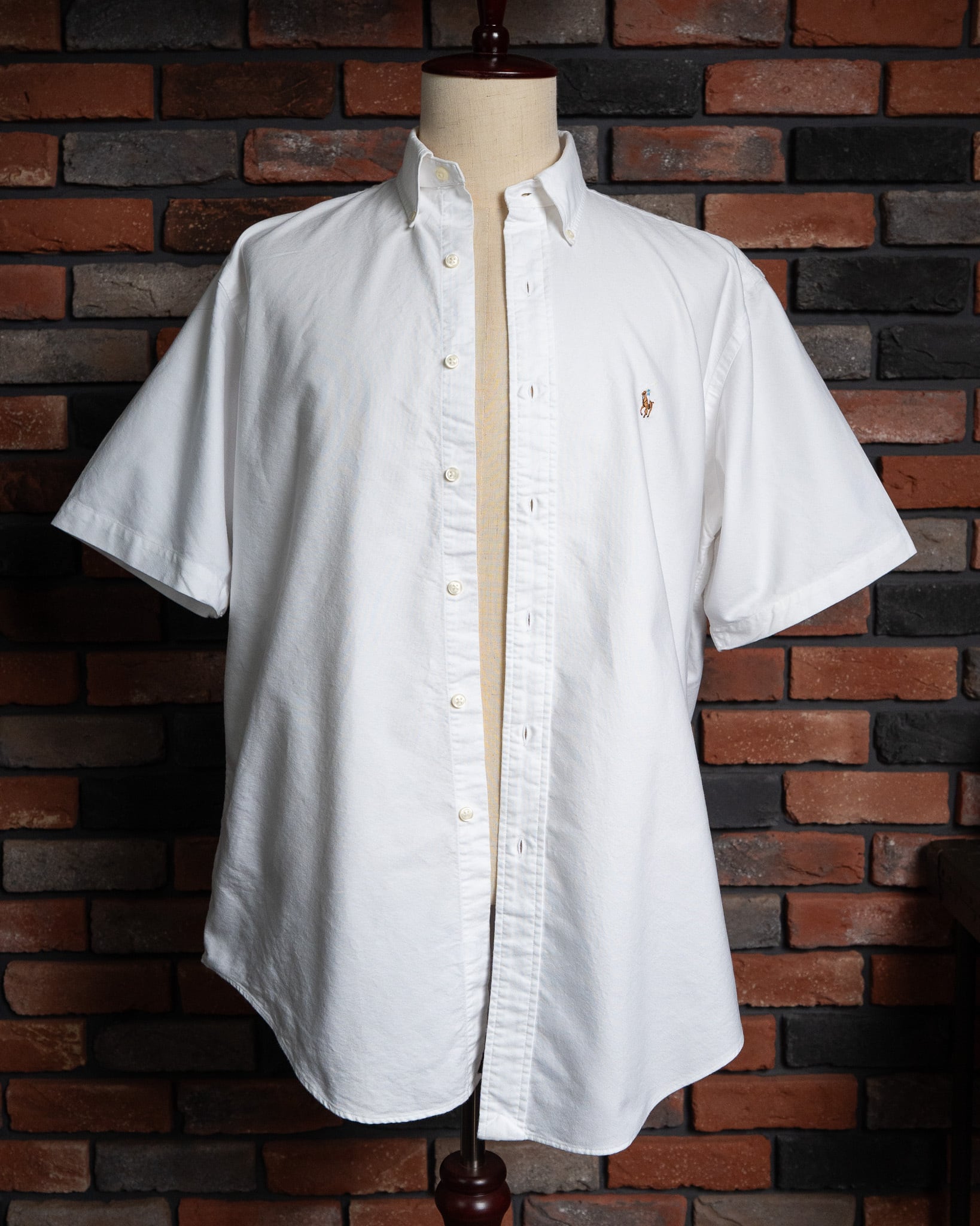 LARGE】Ralph Lauren Short Sleeve Cotton BD Shirt ラルフローレン