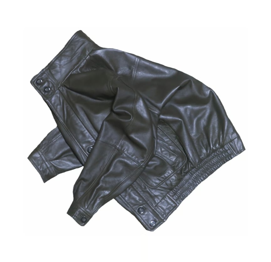 Allen Jolly”羊革“ 茶“ 短丈“bomber jacket ALLEN JOLLY(アレン