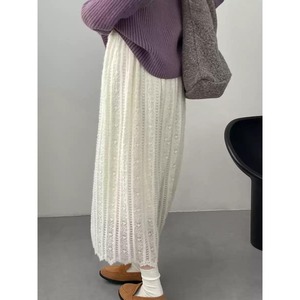 レース ハイウエスト ストレート スカート 10258