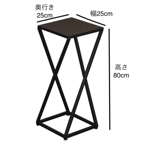 フラワースタンド サイドテーブル 小型テーブル ベッドサイドキャビネット クリアエンドテーブル ミニマリスト ナイトスタンド リビングルーム バスルーム 寝室用 ブラック