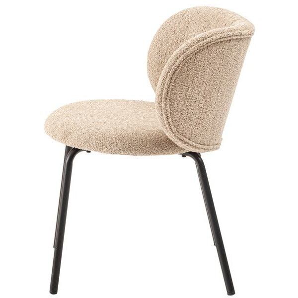 ダイニングチェア 幅56×奥行56×高さ73cm ダイニング家具 ベージュ グレー シンプル スチール