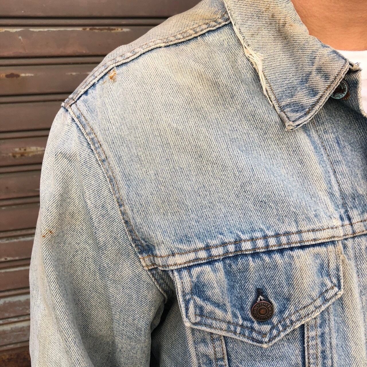 希少 フランス製 80sビンテージ LEVIS 70506 4ポケット Gジャン 袖 
