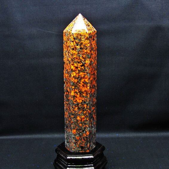 1.3Kg ユーパーライト 六角柱 台座付属 一点物 152-3007