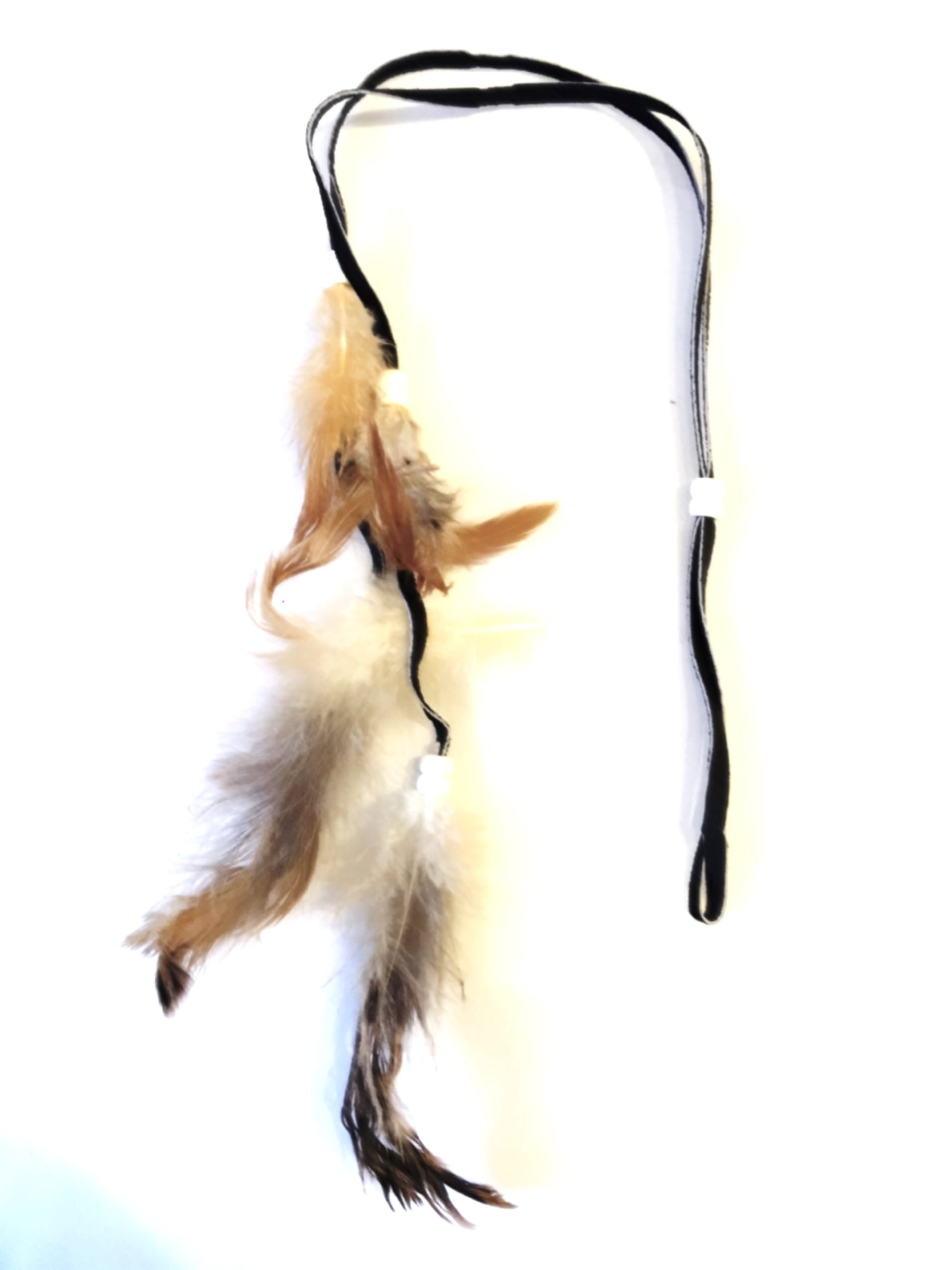 ヘアアクセサリー ヒッピーバンド ボヘミアン ヘアアクセ レザー 羽 アクセサリー ネックレス エスニックファッション ボヘミアンファッション アジアンファッション ハンドメイド ブラック * アジアン雑貨