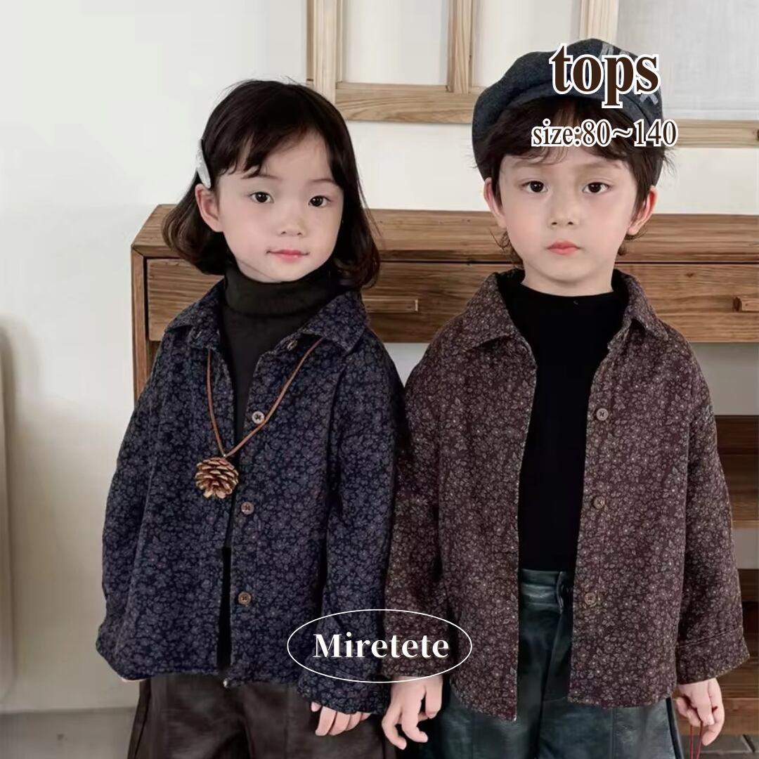 【取寄】落ち着いた色味でおしゃれに決まる花柄シャツ