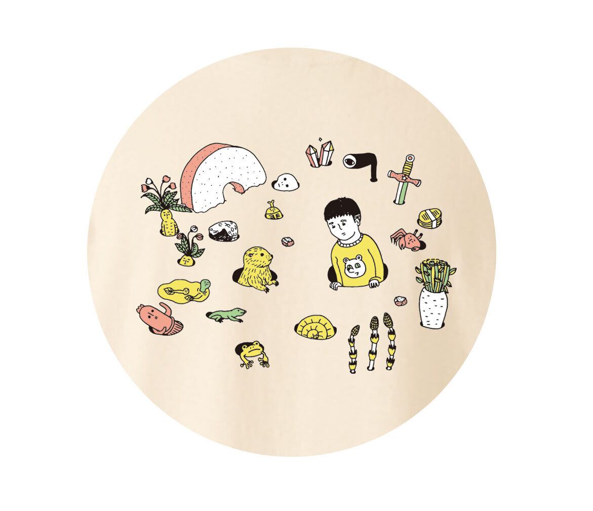 春 / Tシャツ / OKAME /  - NATURAL/LIGHTBLUE/PINK -