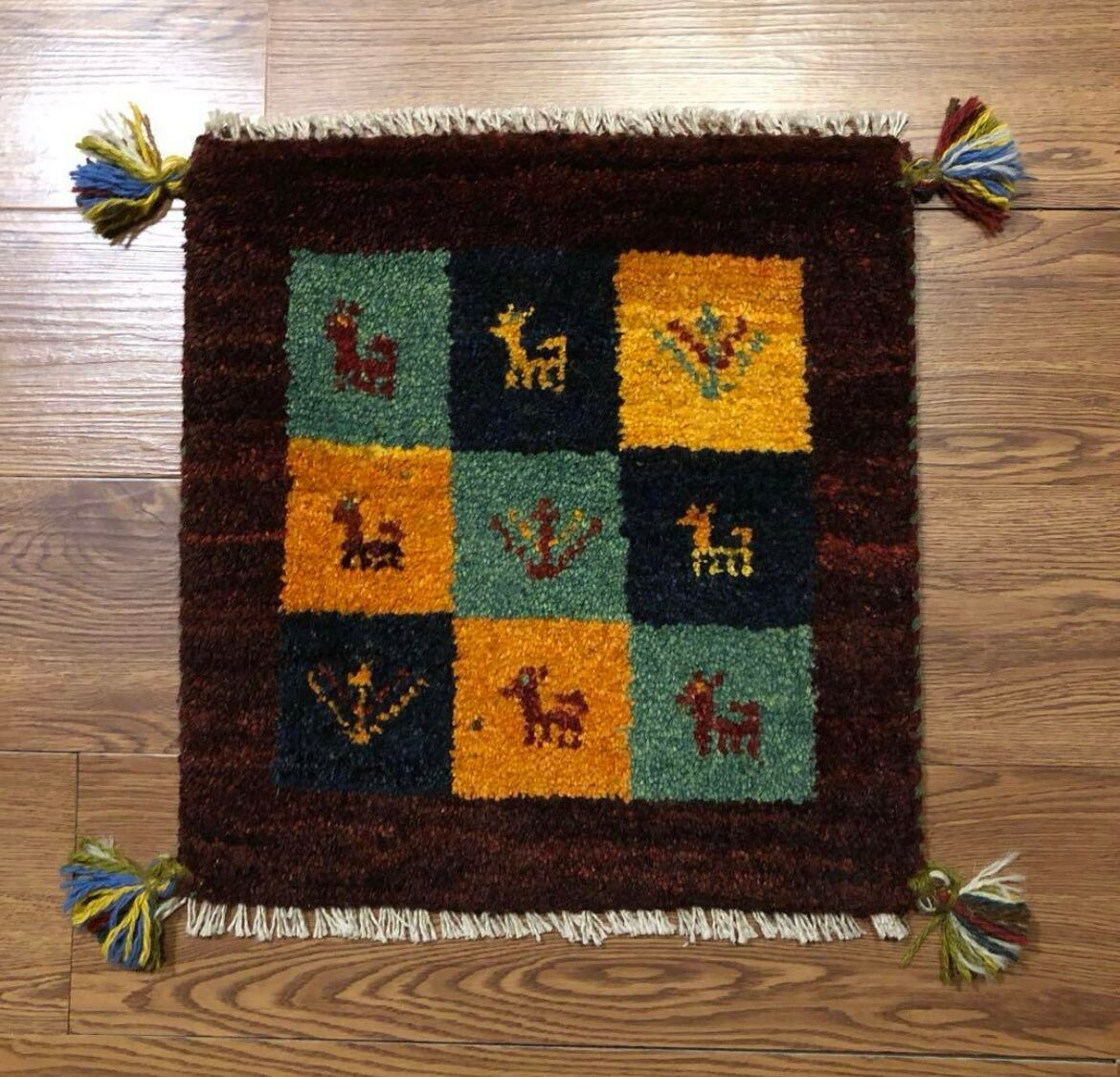 ペルシャギャッベ (ギャベ) チェアマット 椅子の座布団 No.GS-1293