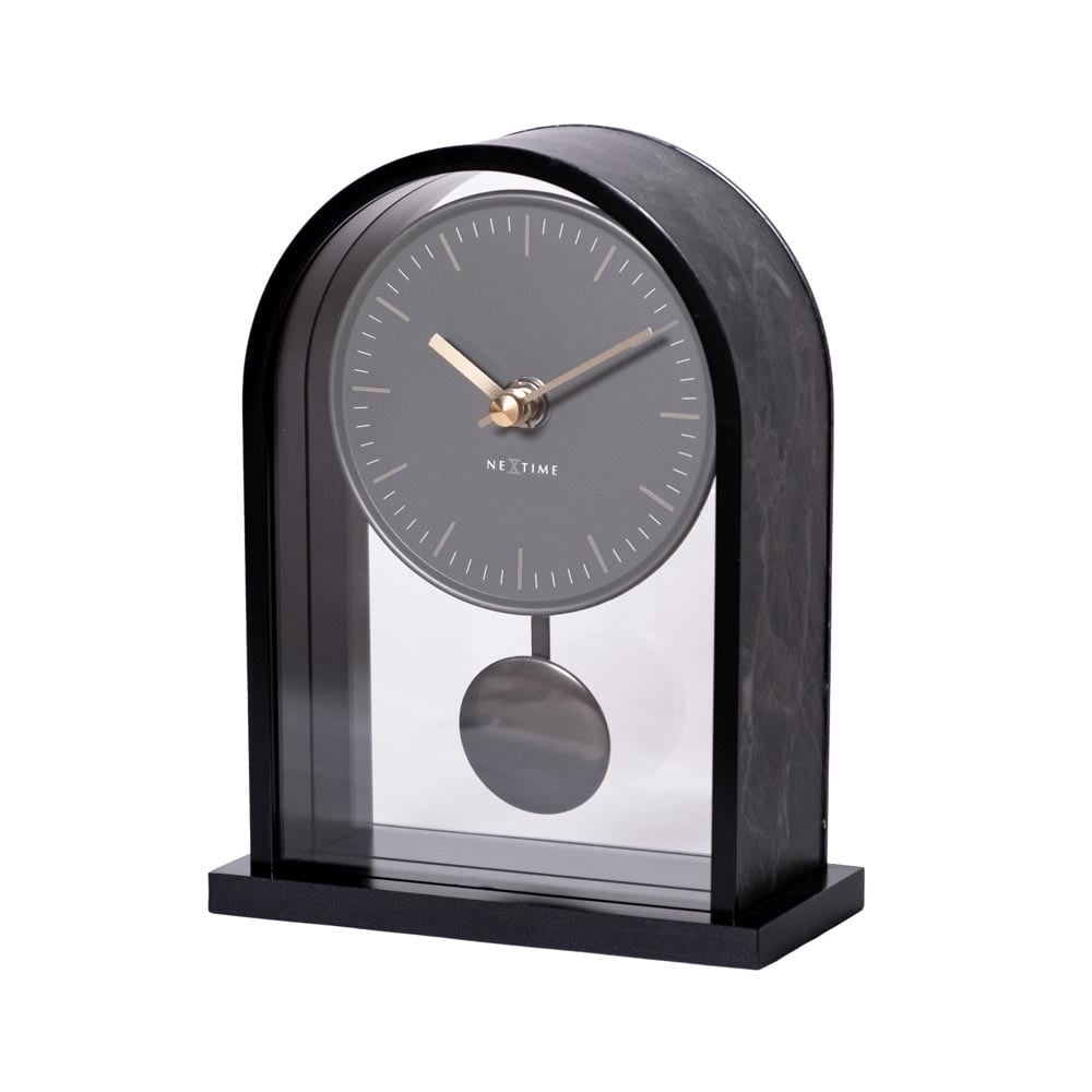 置時計 振り子時計 NEXTIME ネクスタイム テーブルクロック Marble Pendulum ブラック / NXT-J028 デスクトップ JAPANDI COLLECTION