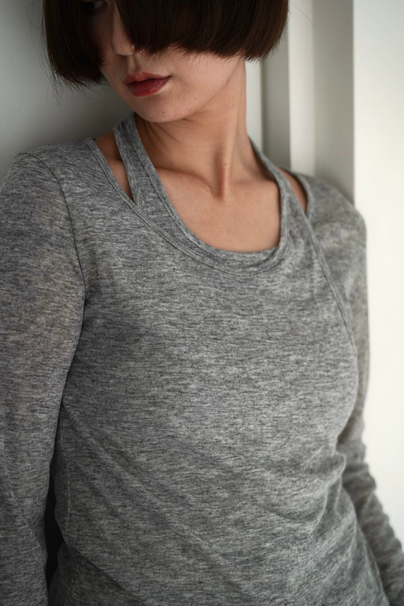 layered like tops レイヤードライクトップス Gray