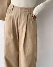 Corduroy wide straight Pants T20319