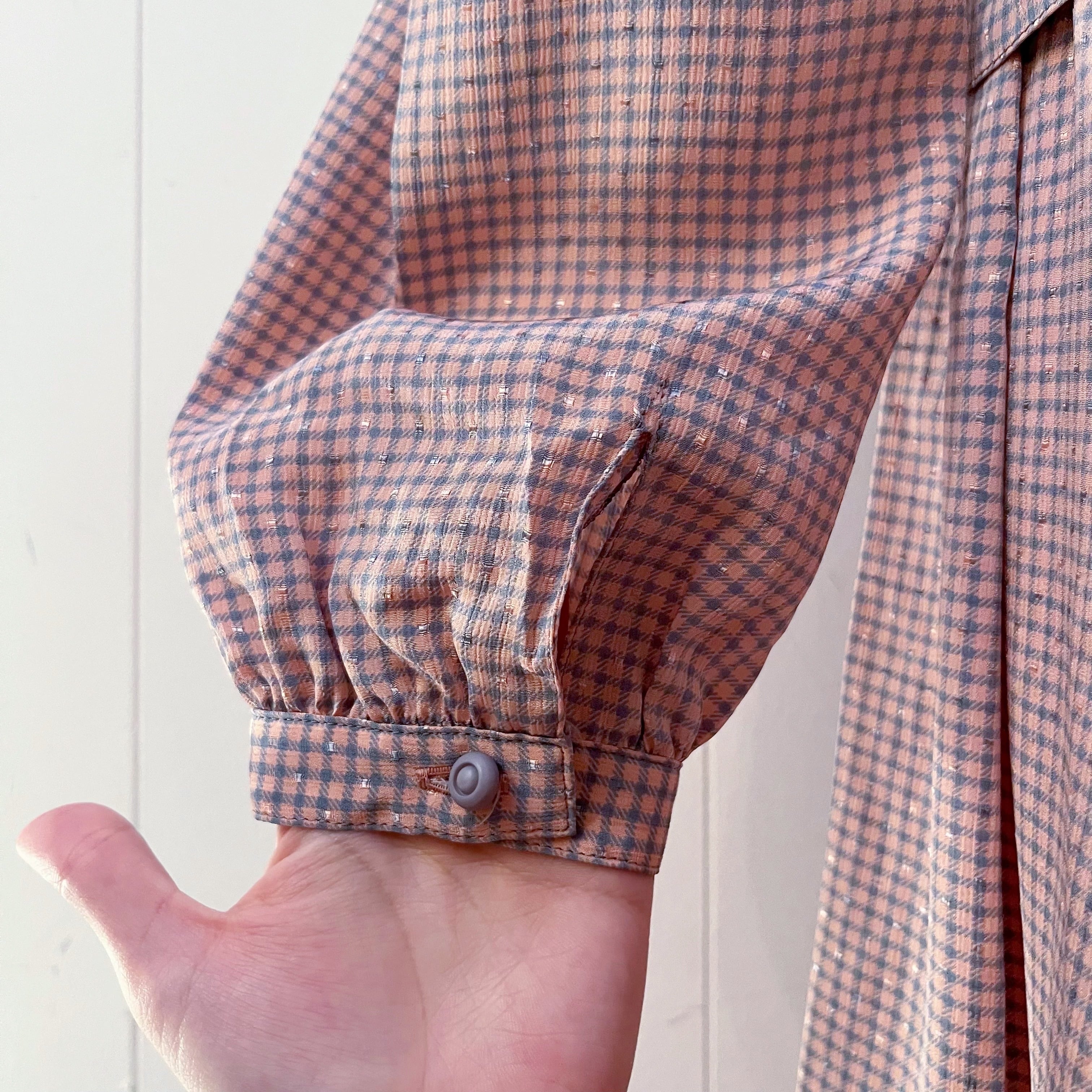 pink check separate one-piece