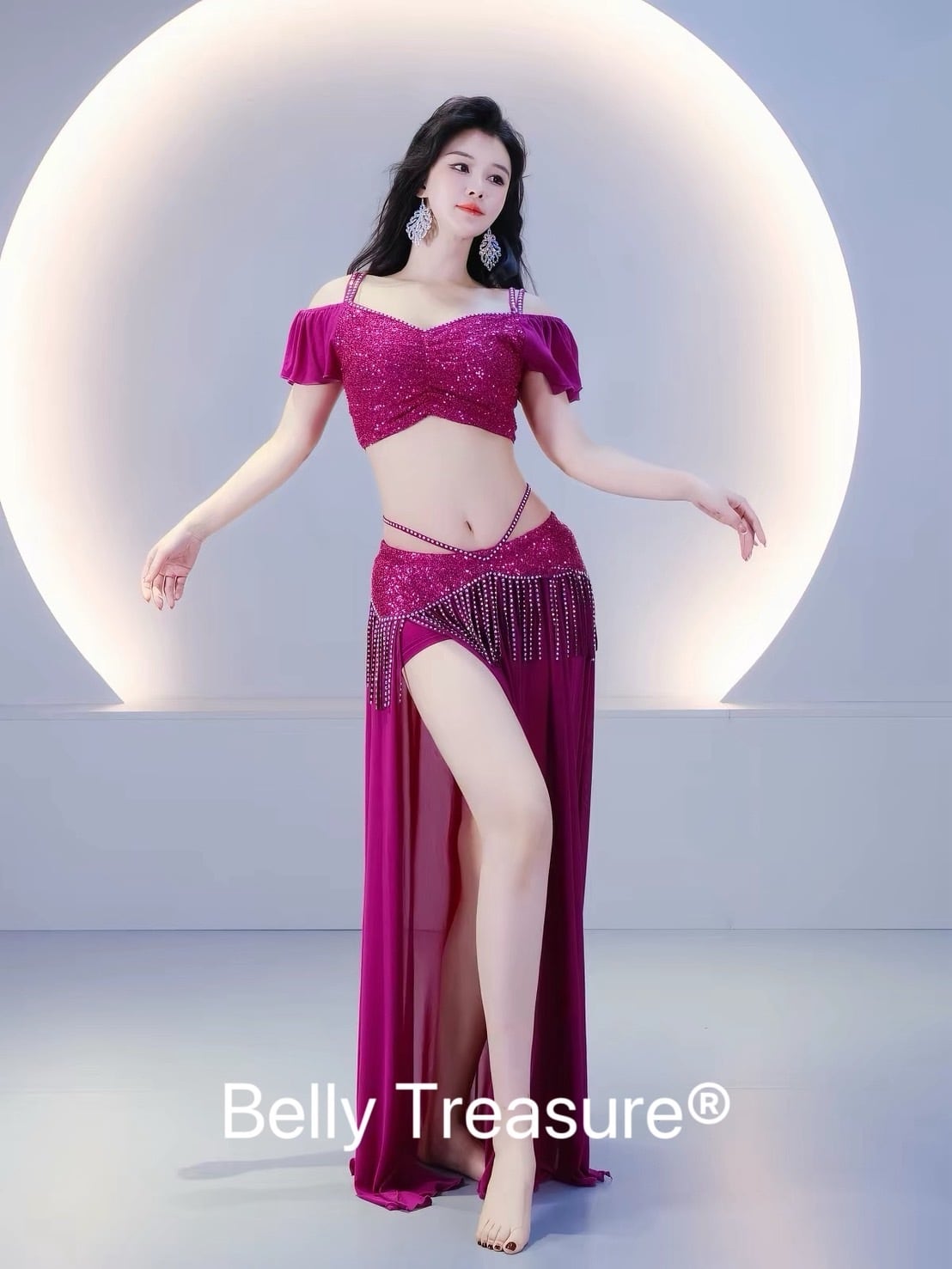 ベリーダンス bbbbn ベリーダンス 3カラー レッスンウェア BQ 5051 202512 | Belly Treasure®︎