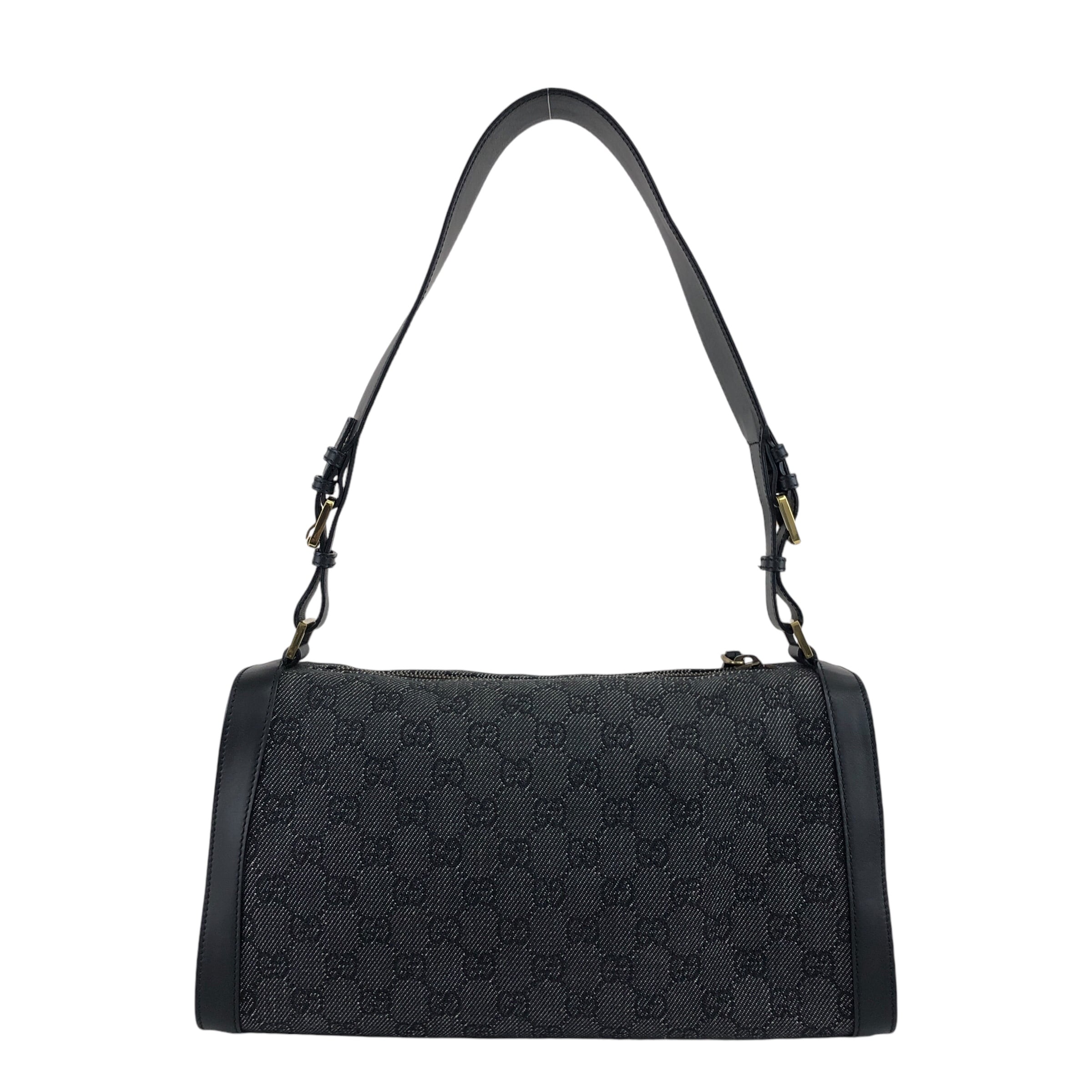 GUCCI グッチ GGキャンバス ショルダーバッグ ブラック キャンバス