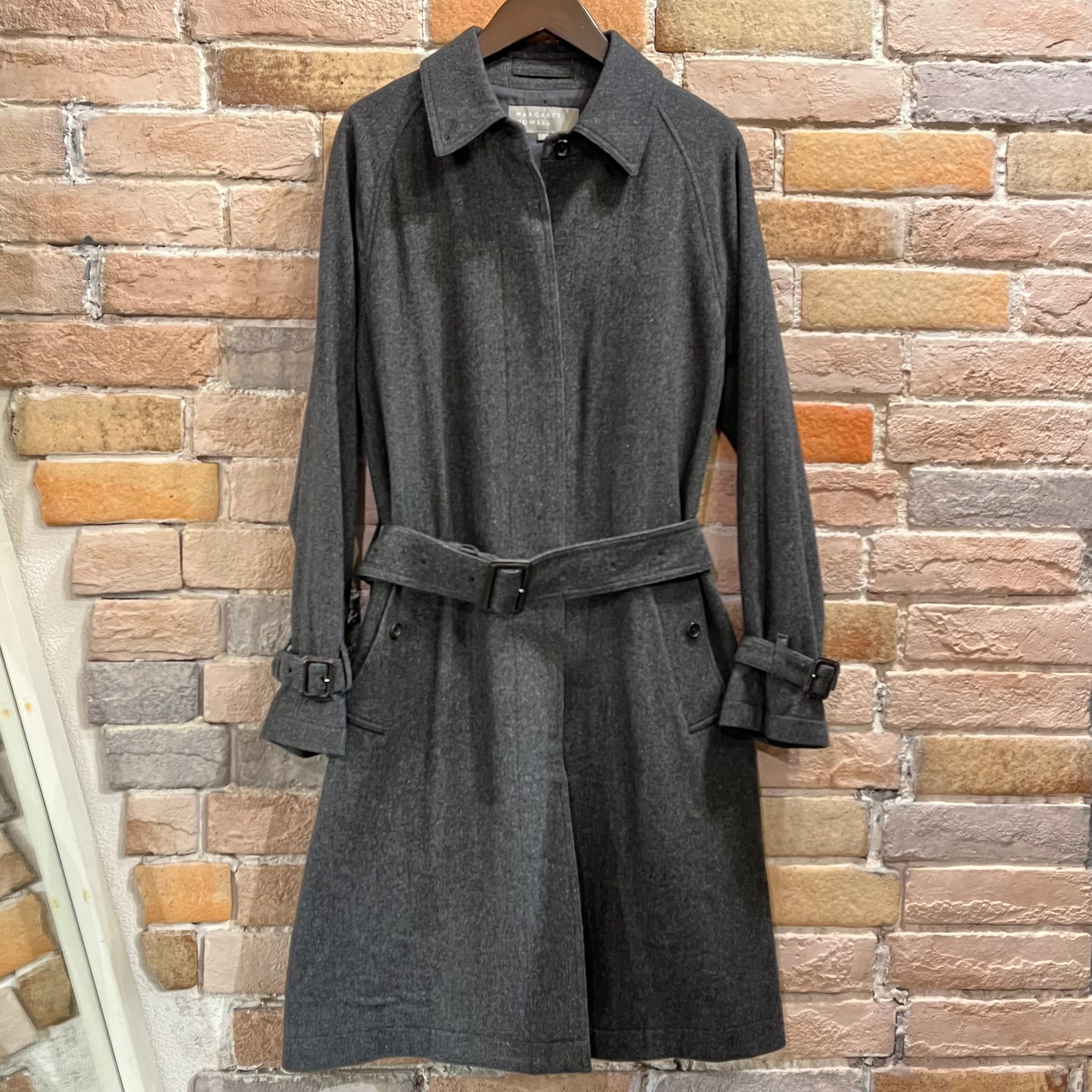 margarethowell “ladies wool coat” size1 マーガレットハウエル レディースウールコート グレー