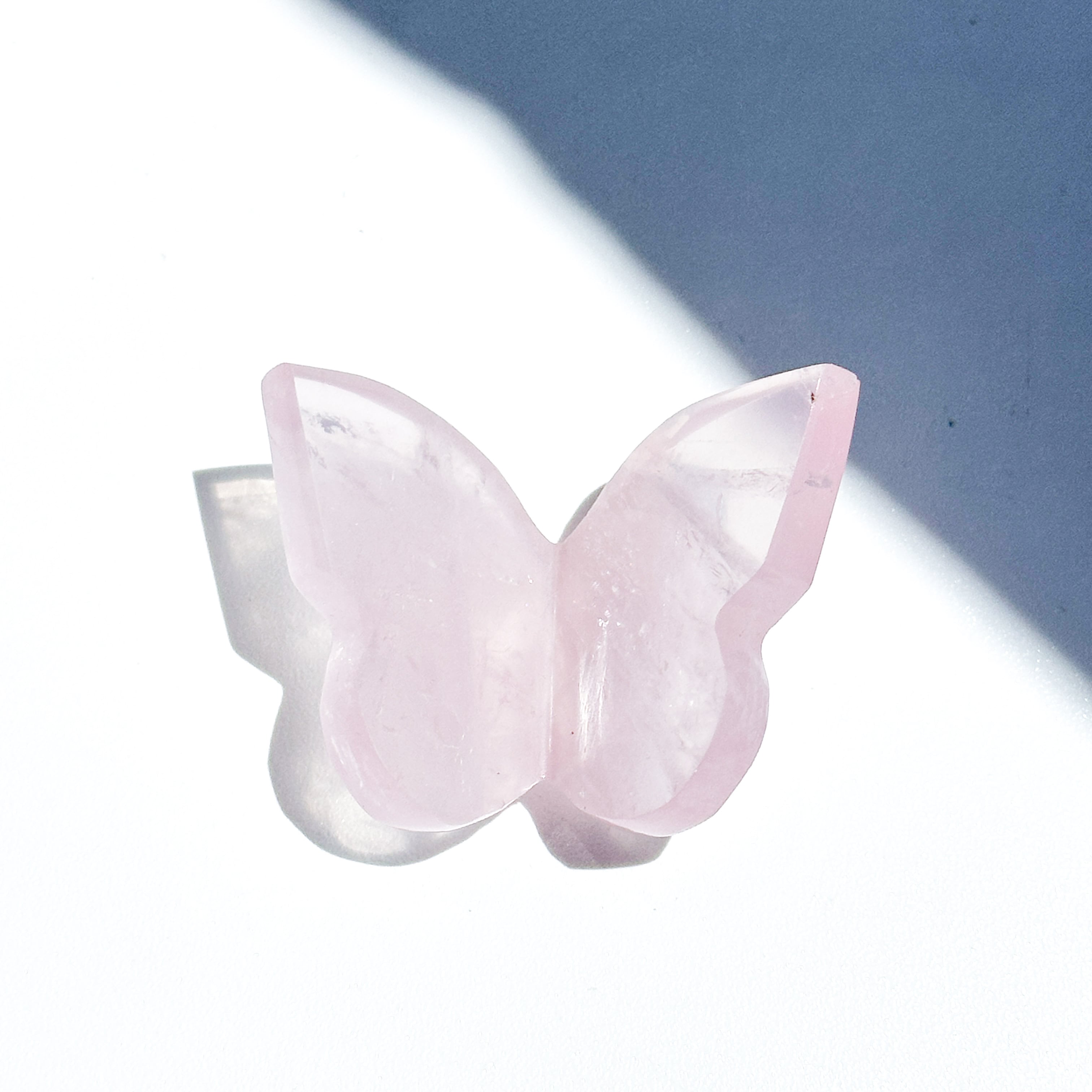 ローズクォーツ 3D蝶 11◇ Rose Quartz Butterfly ◇天然石・鉱物