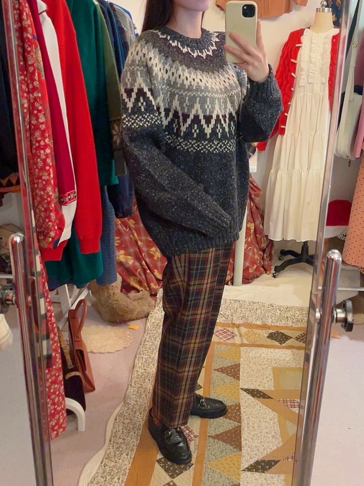 heather gray centripetal knit sweater