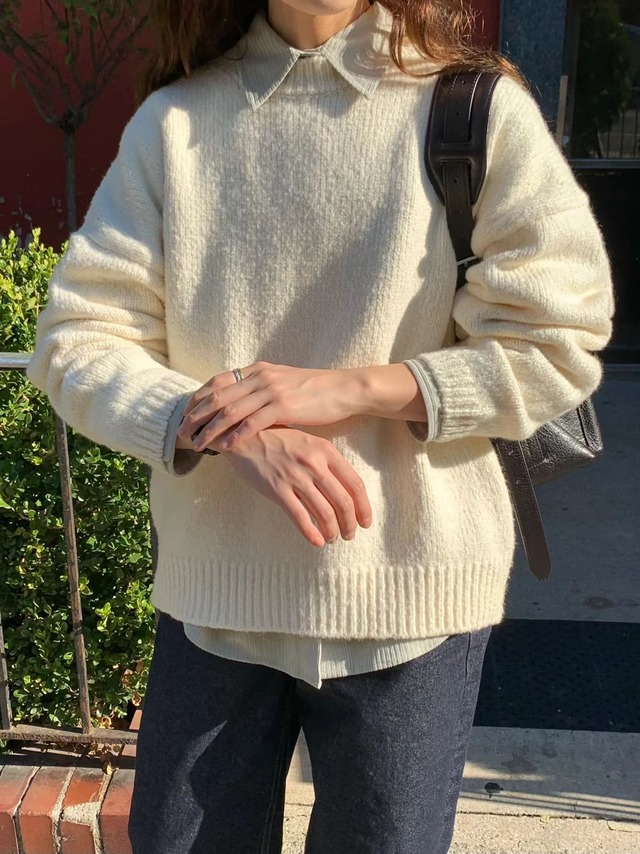 (予約) LIFFEY / Natural boucle knit 3color