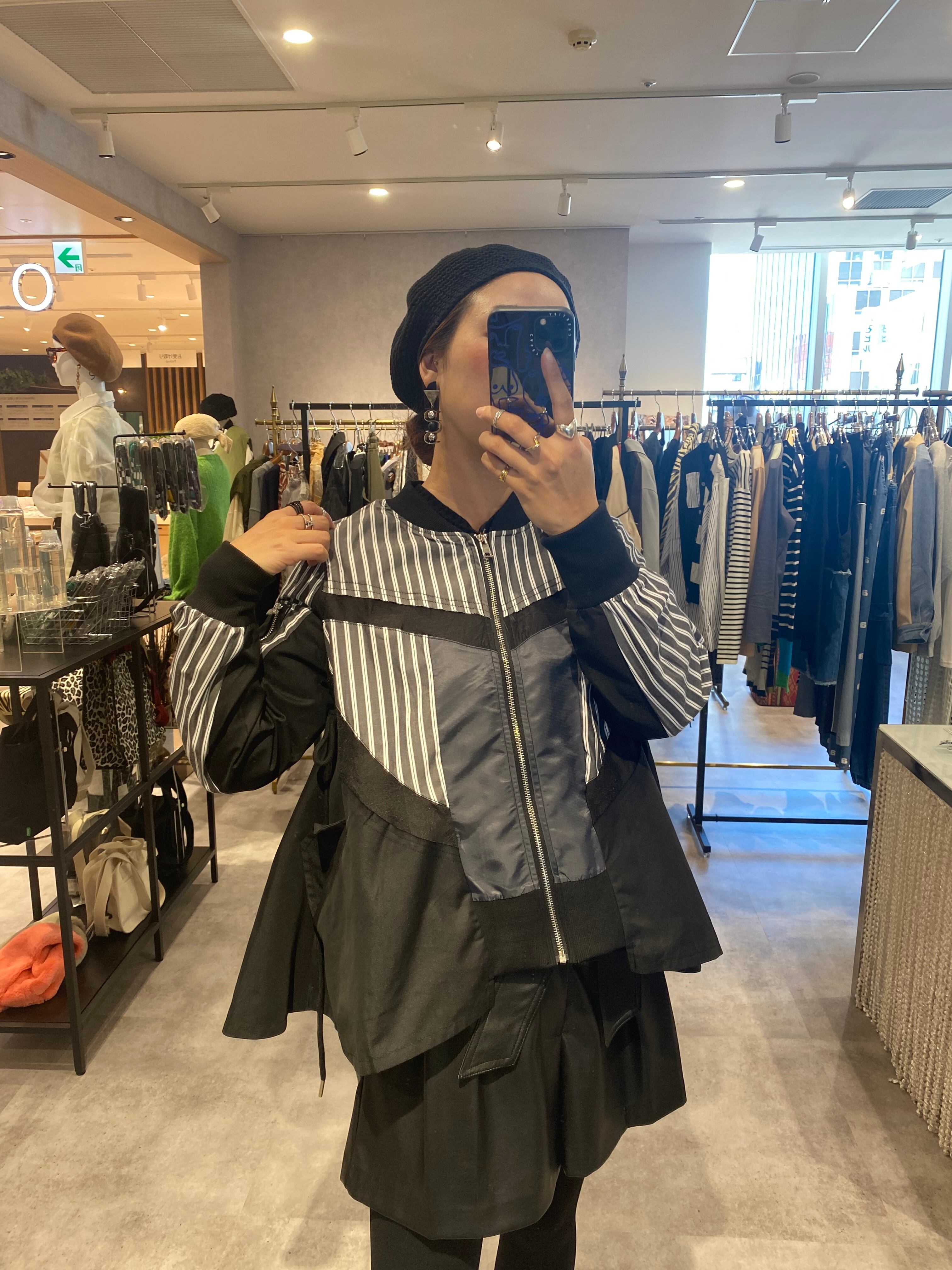 docking stripe flare blouson