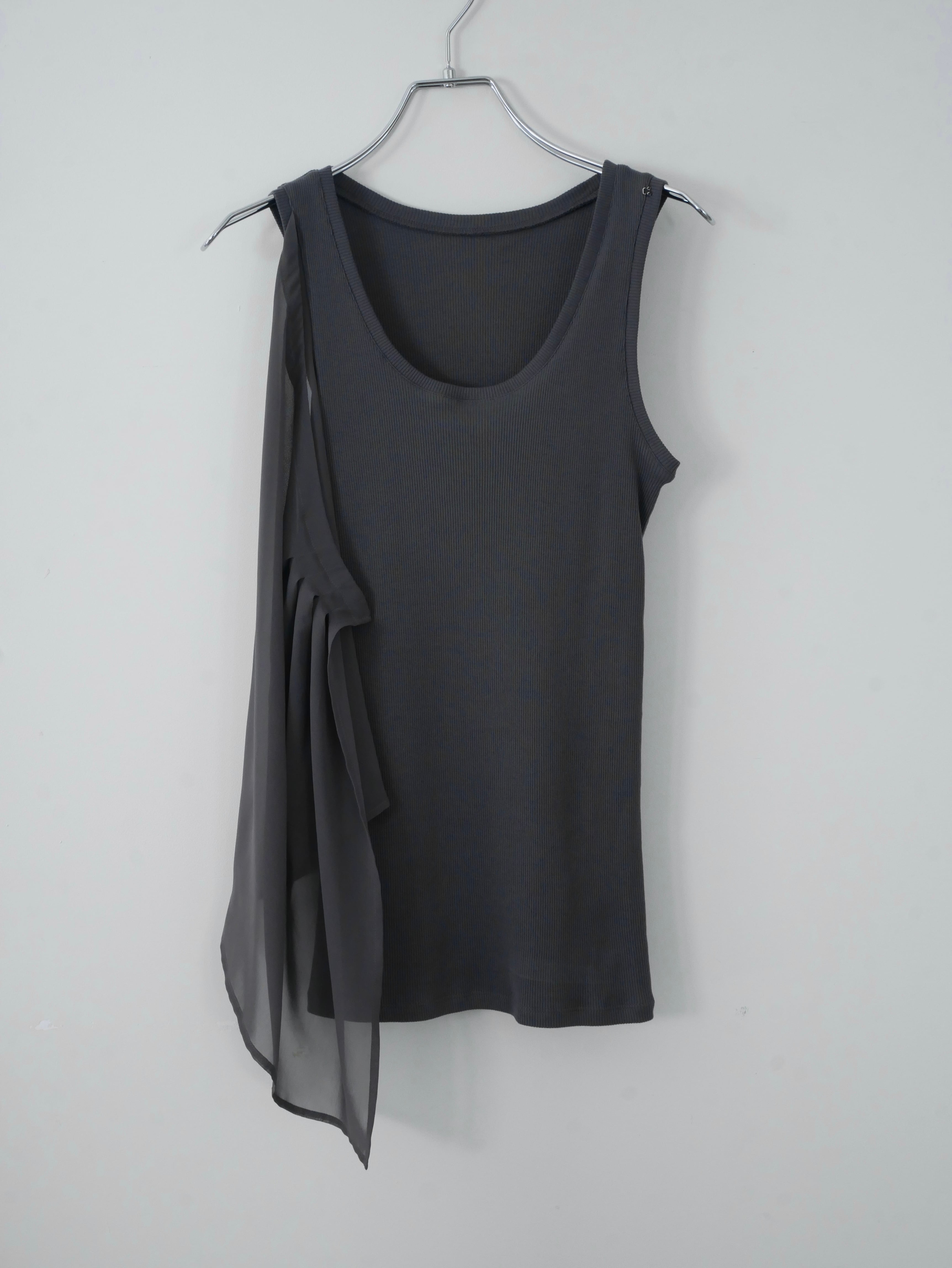 RITSUKO KARITA Front dress tank top〔rich〕/Red・Gray