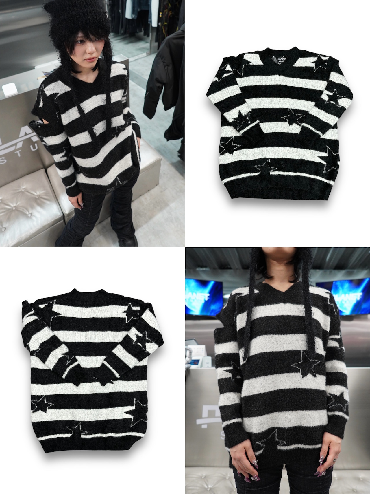 【PLANET STUDIO】star border knit