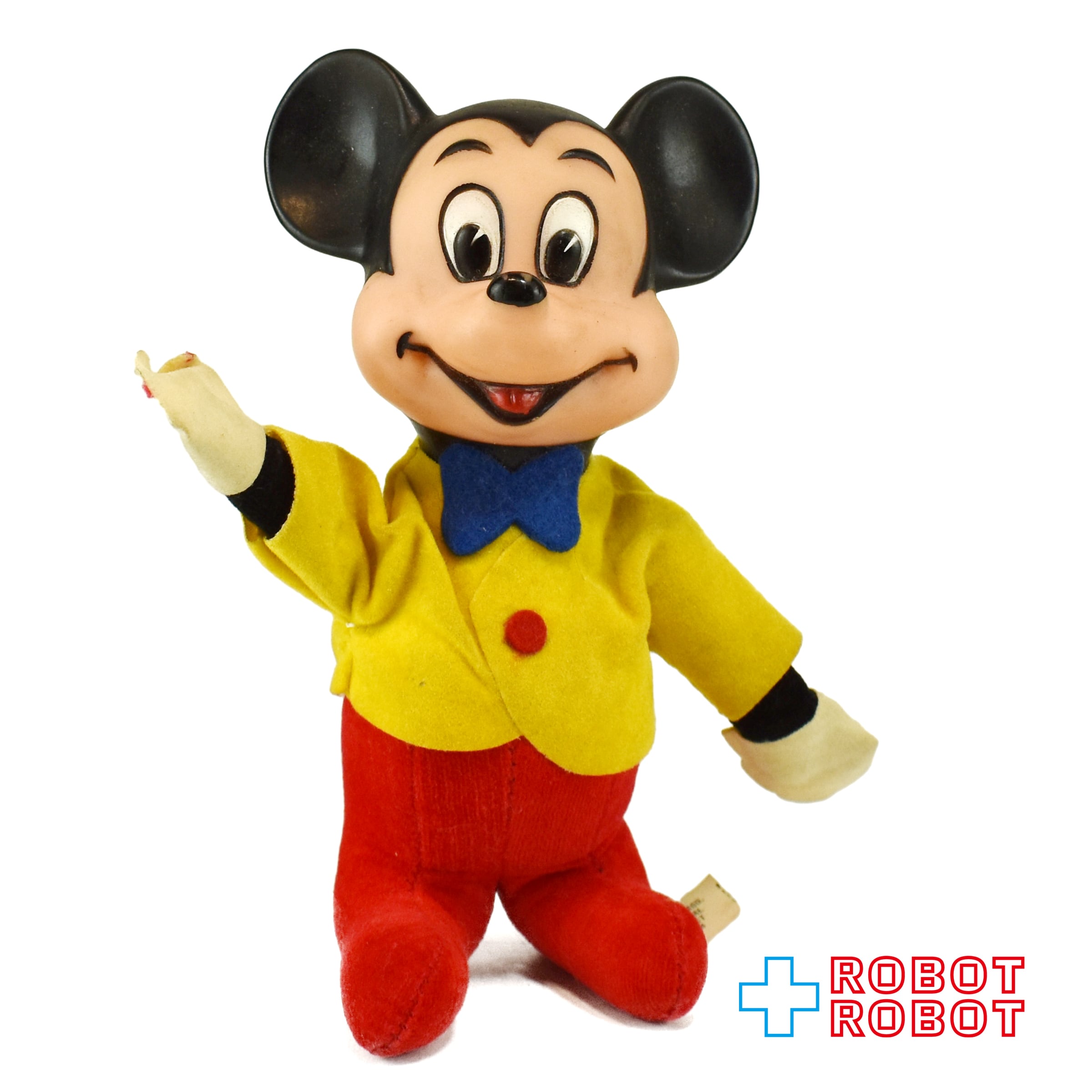 ディズニー ミッキーマウス おがくずぬいぐるみ人形 メイドイン
