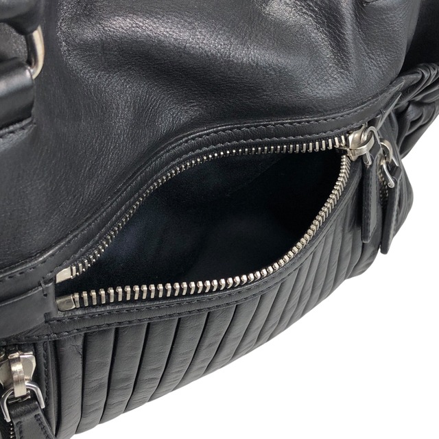 miumiu トートバッグ ブラック フロントジッパー レザー vintage ヴィンテージ オールド fx4ann