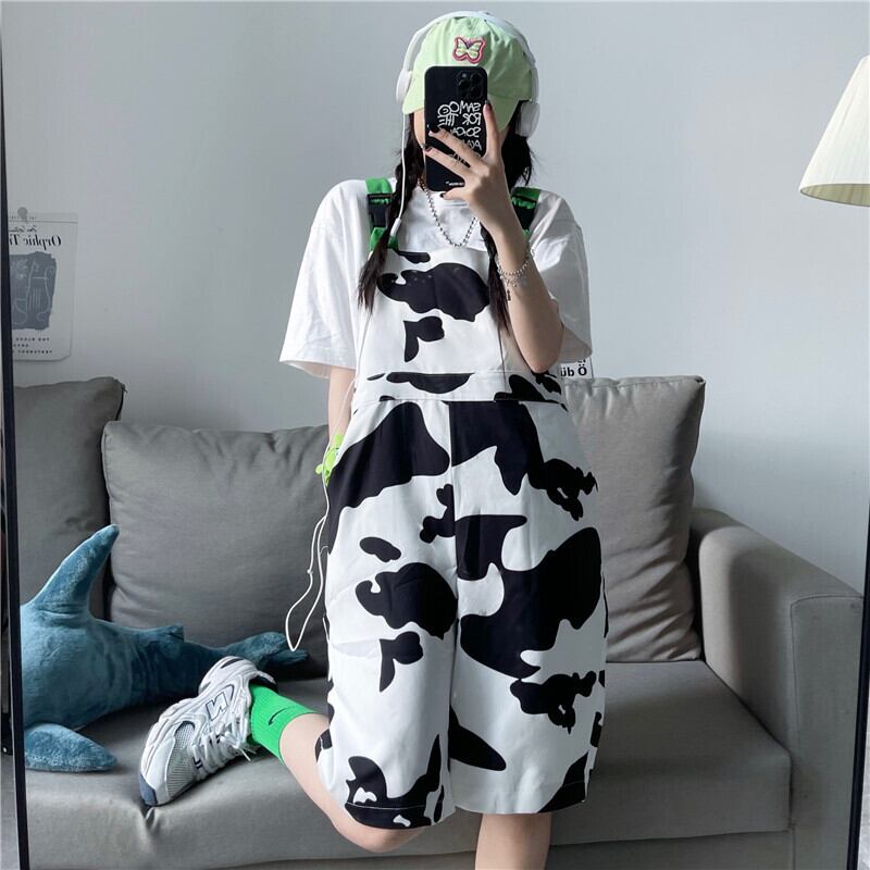 サマールーズショーツ レディーススタンダードカジュアルオーバーオール パンツ レトロ 夏物 ブルマー ケッペル66989224076