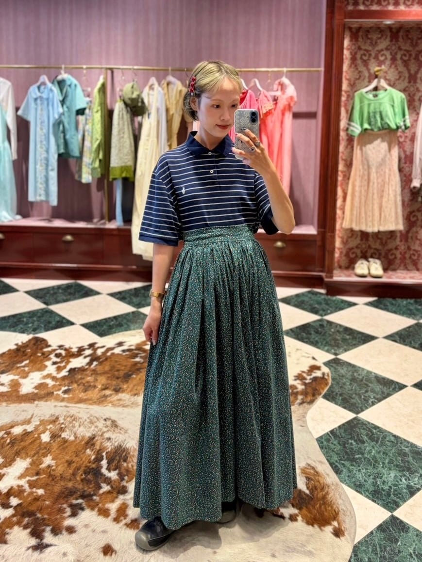 Vintage " Floral Maxi Skirt "