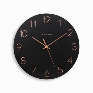 【数量限り】mooas フラットウッドの壁掛け ブラック30.5cm/12インチのウォールクロック、ノンチックサイレント装飾時計、バッテリー作動、金属時計の針、読みやすいホームリビングキッチンベッドルームオフィススクールホテル用