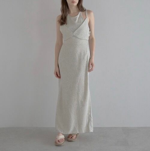 ビスチェ風レイヤードワンピース