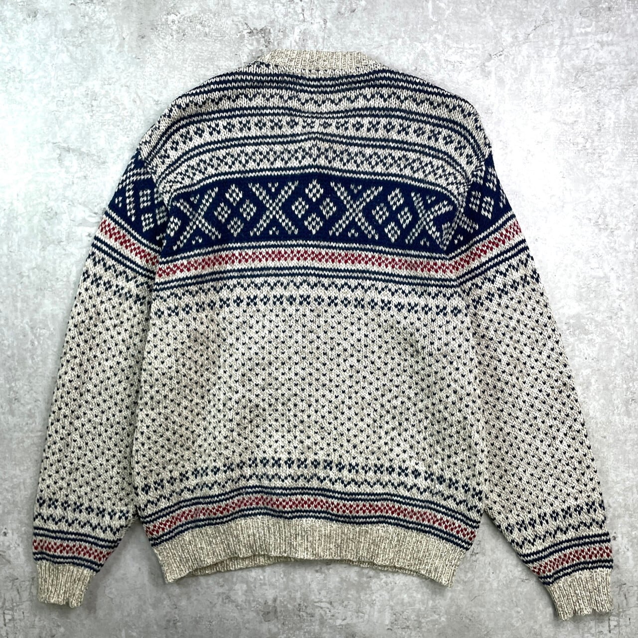 80年代 USA製 L.L.Bean エルエルビーン ノルディック柄 バーズアイ