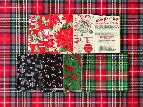 ModaModa Holiday Cheer クリスマスカットクロスセット3｜22×54cm