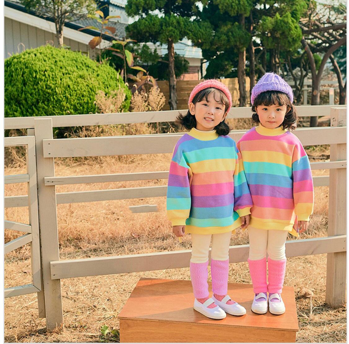 即納』⑥⑤レインボー カラフル トレーナー ベビー服 キッズ服 | kmnmtwins