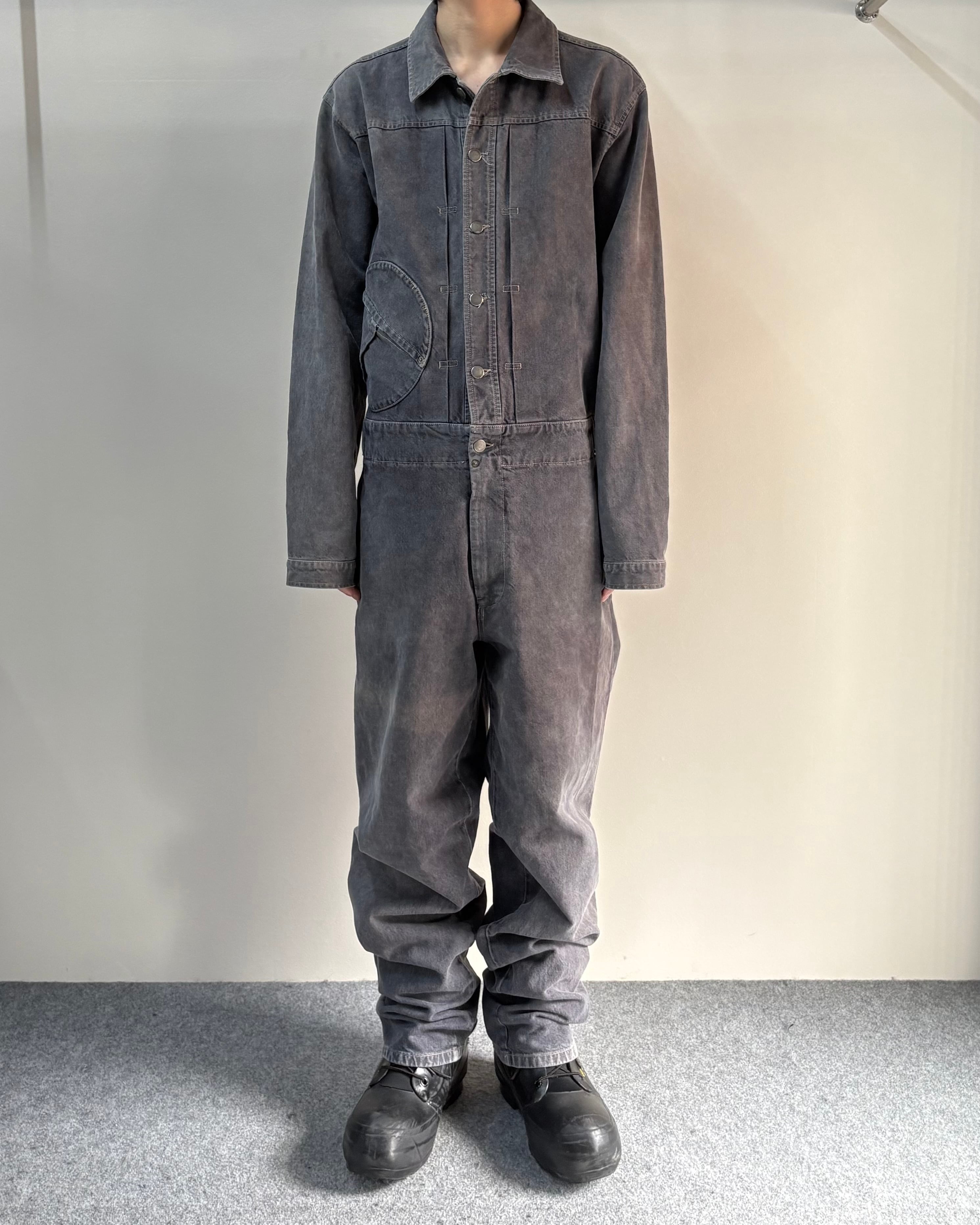 べびわんさま　Hussein charayan jumpsuit Hussein Chalayan】faded denim jumpsuit | blendmarket
